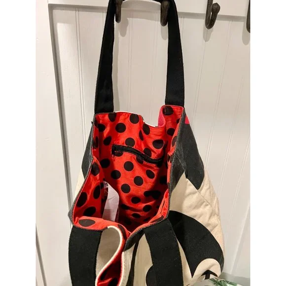 Disney Lined Minnie Mouse Large Tote Bag - Picture 3 of 9
